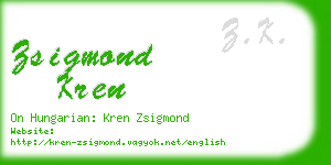 zsigmond kren business card